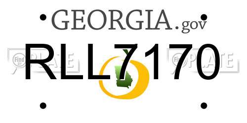 RLL7170 Georgia License Plate