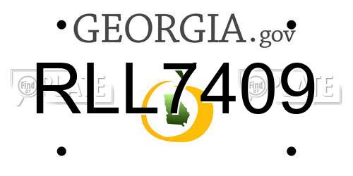 RLL7409 Georgia License Plate