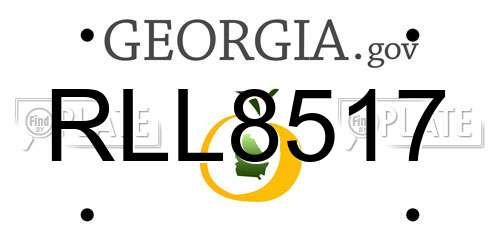 RLL8517 Georgia License Plate