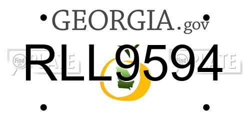 RLL9594 Georgia License Plate