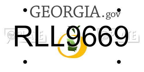 RLL9669 Georgia License Plate