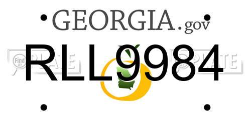 RLL9984 Georgia License Plate