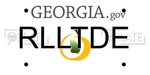 RLLTDE Georgia License Plate