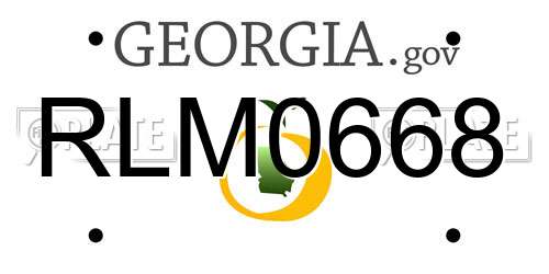 RLM0668 Georgia License Plate