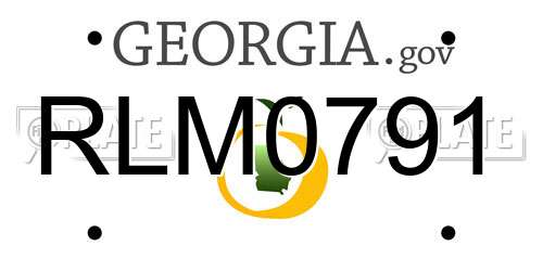 RLM0791 Georgia License Plate