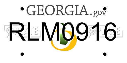 RLM0916 Georgia License Plate