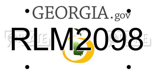 RLM2098 Georgia License Plate