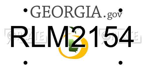 RLM2154 Georgia License Plate