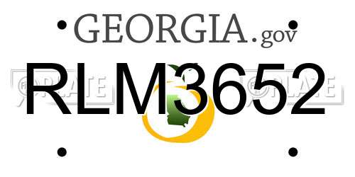 RLM3652 Georgia License Plate