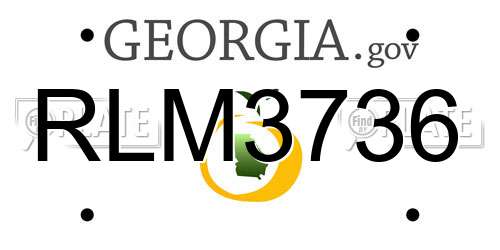 RLM3736 Georgia License Plate