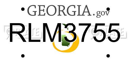 RLM3755 Georgia License Plate