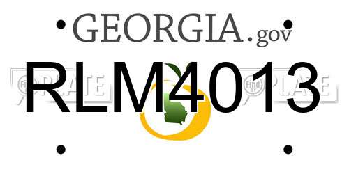 RLM4013 Georgia License Plate