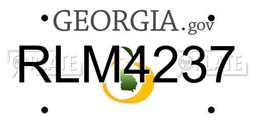 RLM4237 Georgia License Plate