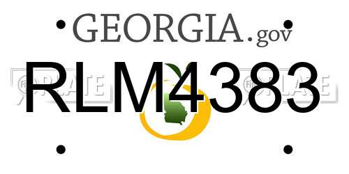 RLM4383 Georgia License Plate