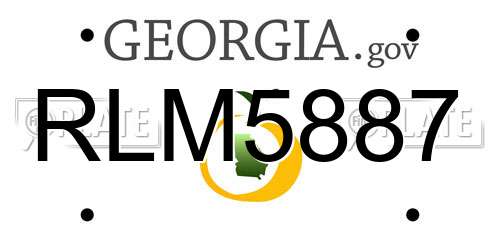 RLM5887 Georgia License Plate
