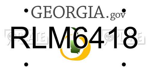 RLM6418 Georgia License Plate