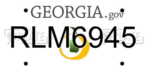 RLM6945 Georgia License Plate