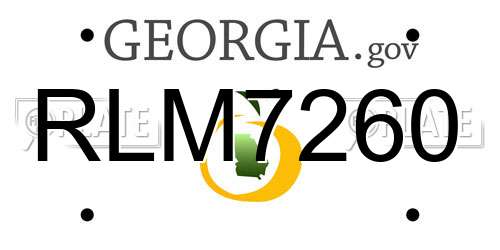 RLM7260 Georgia License Plate