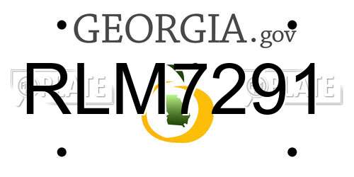 RLM7291 Georgia License Plate