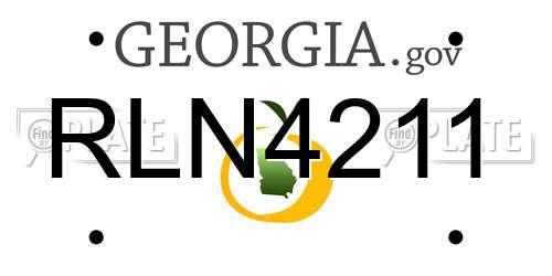 RLN4211 Georgia License Plate