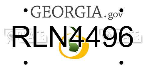 RLN4496 Georgia License Plate