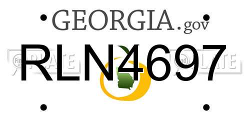 RLN4697 Georgia License Plate