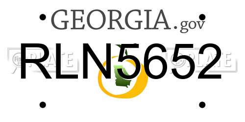 RLN5652 Georgia License Plate
