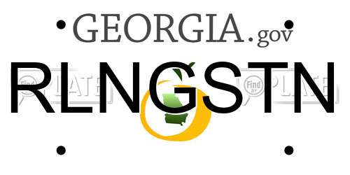 RLNGSTN Georgia License Plate