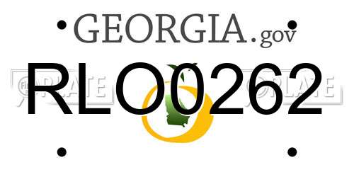 RLO0262 Georgia License Plate