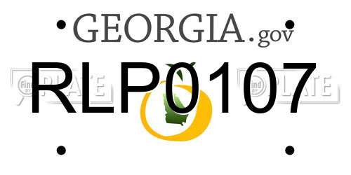 RLP0107 Georgia License Plate