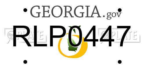 RLP0447 Georgia License Plate