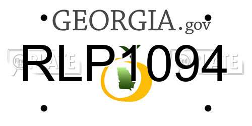 RLP1094 Georgia License Plate