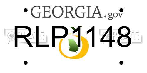 RLP1148 Georgia License Plate