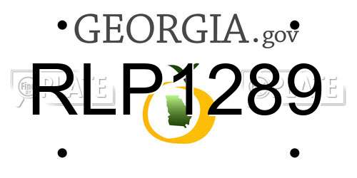 RLP1289 Georgia License Plate