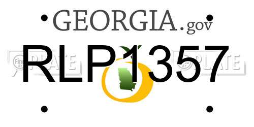 RLP1357 Georgia License Plate