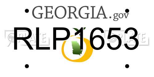 RLP1653 Georgia License Plate