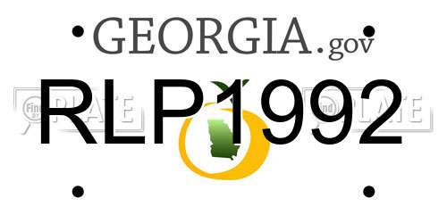 RLP1992 Georgia License Plate