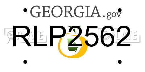 RLP2562 Georgia License Plate