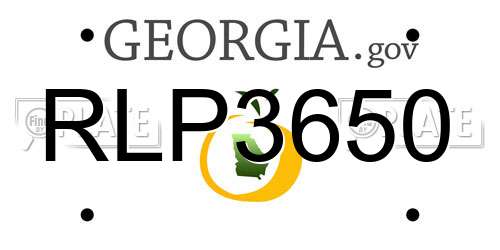 RLP3650 Georgia License Plate