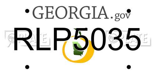 RLP5035 Georgia License Plate