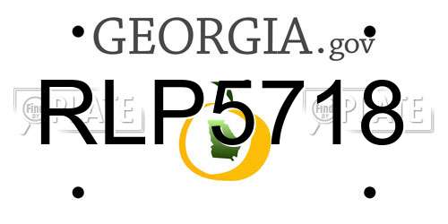 RLP5718 Georgia License Plate