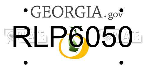 RLP6050 Georgia License Plate