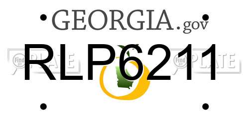 RLP6211 Georgia License Plate