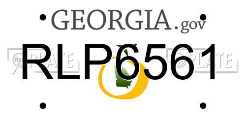 RLP6561 Georgia License Plate