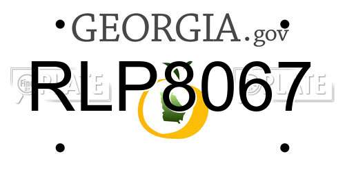 RLP8067 Georgia License Plate
