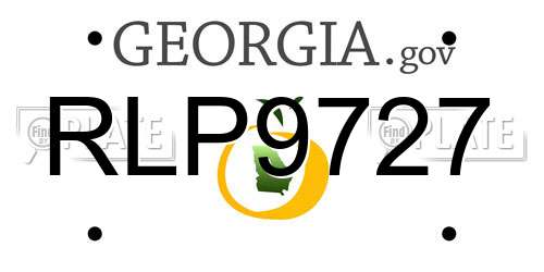 RLP9727 Georgia License Plate