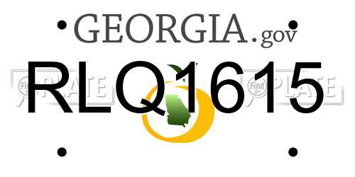 RLQ1615 Georgia License Plate