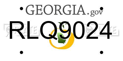 RLQ9024 Georgia License Plate