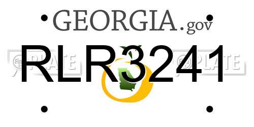 RLR3241 Georgia License Plate