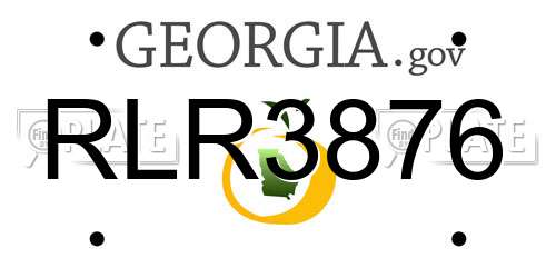 RLR3876 Georgia License Plate